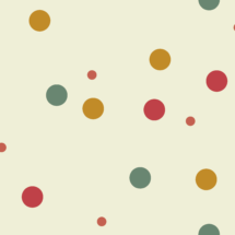 multi-colored random dots on cream background 