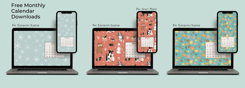 laptops and smartphones with digital calendars