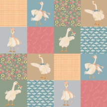6-inch square cheater quilt with geese