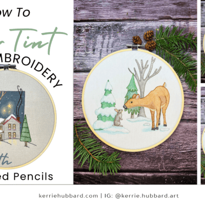 How to Color Tint Your Embroidery with Colored Pencils: An Easy DIY Technique